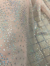 Stretch Mesh - 60-inches Wide Pink/Silver Starlight